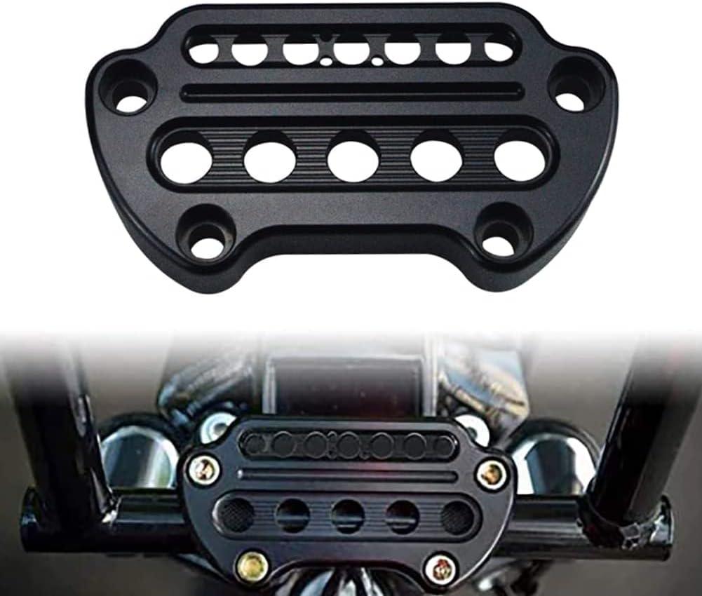 Motorcycle Indicator Light Handlebar Top Riser Clamps Aluminum Fits for Harley Sportster XL 883 Dyna Fat Bob 1995-2020 Low Rider FXD,Black
