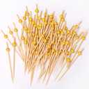 200 PCS Premium Cocktail Picks, 4.7 Inch Long Cocktail Toothpicks Skewers for AppetizersFancy Cocktail Appetizer Pick Sticks Skewers for Drinks, GarnishFruitBirthday, Wedding or PartiesGold