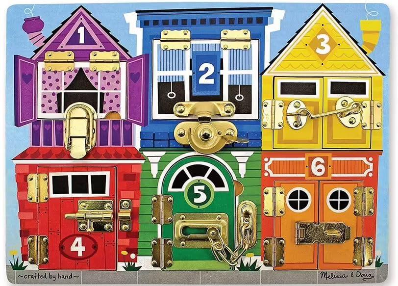 Melissa & Doug Latches Wooden Activity Board