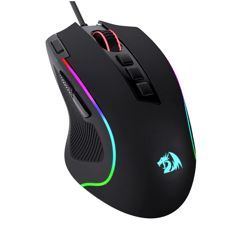 Redragon M612 Predator RGB Gaming Mouse, 8000 DPI Wired Optical Mouse with 11 Programmable Buttons & 5 Backlit Modes, Software Supports DIY Keybinds Rapid Fire Button