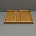 Bamboo Bed Tray Table, Large Breakfast Tray with Folding Legs, Multipurpose Serving Tray Use As Portable Laptop Snack Table, for Working, Eating, Reading by Pipishell (20.3" x 13.7" x 8.9", Yellow)