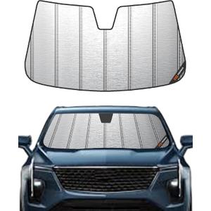 Windshield Sun Shade for Cadillac XT4 2019-2025,Heavy-Duty Thick Blackout Front Window Sunshade Summer Car Protector Block UV Rays (Metallic)