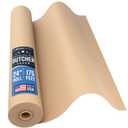 Bryco Goods 24 Inch x 175 Feet, Brown Butcher Paper Roll, Unbleached, Uncoated, Unwaxed, Food-Grade, Wide Kraft Paper for BBQ, Smoking, Grilling, Wrapping Meat, Table Covering - USA Made