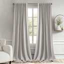 MIULEE Stone Back Tab Blackout Curtains 120 Inch Long 2 Panels Set for Bedroom, Rod Pocket/Pinch Pleated Extra Long Thermal Insulated Living Room Darkening Light Blocking 10FT Drapes