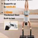 TABEKE Push Up Bar, 14'' High Steel Parallettes & Dip Bar with Full Coverage Foam Handle, Heavy-Duty Calisthenics Parallel Bars for L-Sit, Dips, Home Gym Strength Training Workout