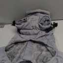 BRKURLEG Grey Dog Winter Coat, Cozy Winter Dog Jackets, Small Dogs Coat with Harness, Onesie Body Warm Puppy Jacket, Pet Reflective Windproof Cold Weather Jackets, Puppy Four-Legged Puffer Coats, M