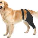 Dog Rear Leg Sleeve to Prevent Licking - Single Recovery Sleeve for Back Hind Leg, Wound Recovery After Surgery for Torn ACL/CCL TPLO Surgery (Right-XS, Grey)