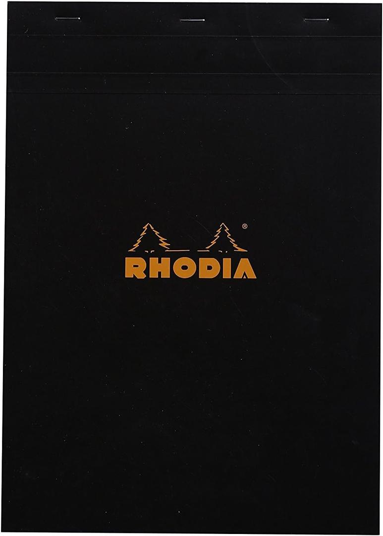 Rhodia Staplebound Pad No.18 - A4 (8.25 x 11.75 inches), Graph, Black