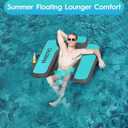 CALOBANA Inflatable Floating Chair, Heavy Duty Pool Floats Adult Lounger, Portable Water Float Chair for Swimming Pool, Lake and Beach, 50"L x 45"W