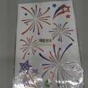 5 x 4th of July Window Clings Patriotic Independence Day Labor Day Window Stickers, USA Stars Veterans Day, Fourth of July Window Decorations for School Home Office Party Supplies