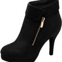 TOP Moda George-40 Ankle Wrap Boots (8.5, Black)