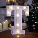 LED Marquee Sign Light Up Letters, Alphabet Light Up Sign, Battery Powered LED Letter Lights for Night Light, Wedding, Birthday, Party, Christmas or Home Decor (T)
