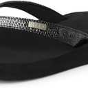 REEF Womens Sandals Star Cushion | Fashion Flip Flops for Women (Black) Size 8