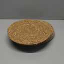 Defined Deco Woven Placemats Set of 10,12" Round Rattan Placemats,Natural Hand-Woven Water Hyacinth Placemats,Farmhouse Weave Place Mats,Rustic Braided Wicker Table Mats for Dining Table,Home,Wedding.