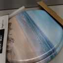 Angol Shiold Round Toilet Seat Molded Wood Toilet Seat with Quietly Close and Quick Release Hinges, Easy to Install also Easy to Clean (Round, Beach) (Round-16.5)