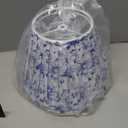 Blue and White Floral Lamp Shades Set of 2, 5x9x6.2 Inch Small Empire Pleated Lampshades, Fabric Cover for Table Lamps(Spider Fitter), No Assembly, Stylish Upgrade for Nightstand, Desk & Accent Lamps