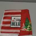 Preboun 4 Pcs Large Christmas Kitchen Towels Set 26 x 17 Christmas Dishcloths Hand Towels Xmas Kitchen Bathroom Decor Merry Bright Decorative Tea Dish Towel for Xmas Gift Holiday Decoration(Red)