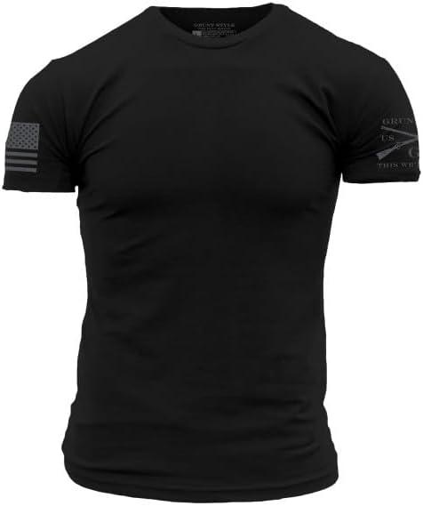 Grunt Style Basic Crew Men's T-Shirt (3X-Large, Black)