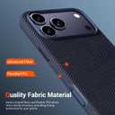 vnnink Magnetic for iPhone 17 Pro Max Case (Compatible with MagSafe) (Camera Control Button) Technical Fabric Nylon Phone Case for iPhone 17 Pro Max, Shockproof Military Drop Protection,Blue