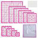 Quilting Rulers,10 Quilting Square(2.5",3.5",4.5",5",6.5",7",8",9",10",12.5") (Red)