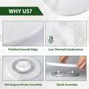 Marble Lazy Susan, 16 in Lazy Susan Turntable Organizer for Cabinet Pantry Kitchen Countertop Fridge Bathroom Makeup Vanity Countertop - White