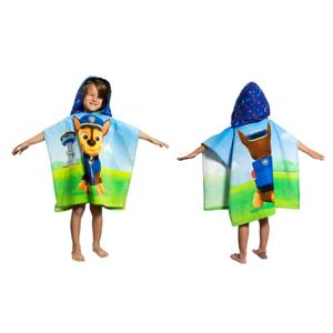 Franco Paw Patrol Kids Beach/Pool/Bath/Camping Hooded Towel Poncho 24" X 22", Absorbent Cotton Cover up, (Official Nickelodeon Product)