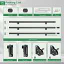 10FT Telescopic Hook on Sliding Library Ladder Hardware,Includes Bottom Wheel with Brake,MAX Load 300lbs