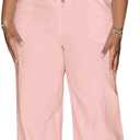 Adogirl 2 Piece Outfits For Women Off Shoulder Ruffle Trim Short Sleeve Top Wide Leg Pants Sets Sexy Outfits Pink L