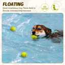 Nobleza Dog Tennis Balls 12 Pack, 2.5 Floatable Squeaky Tennis Ball for Small Medium Dogs, Training Safe Natural Rubber Squeaky Dog Balls for Dogs to Fetch Exercise, Yellow