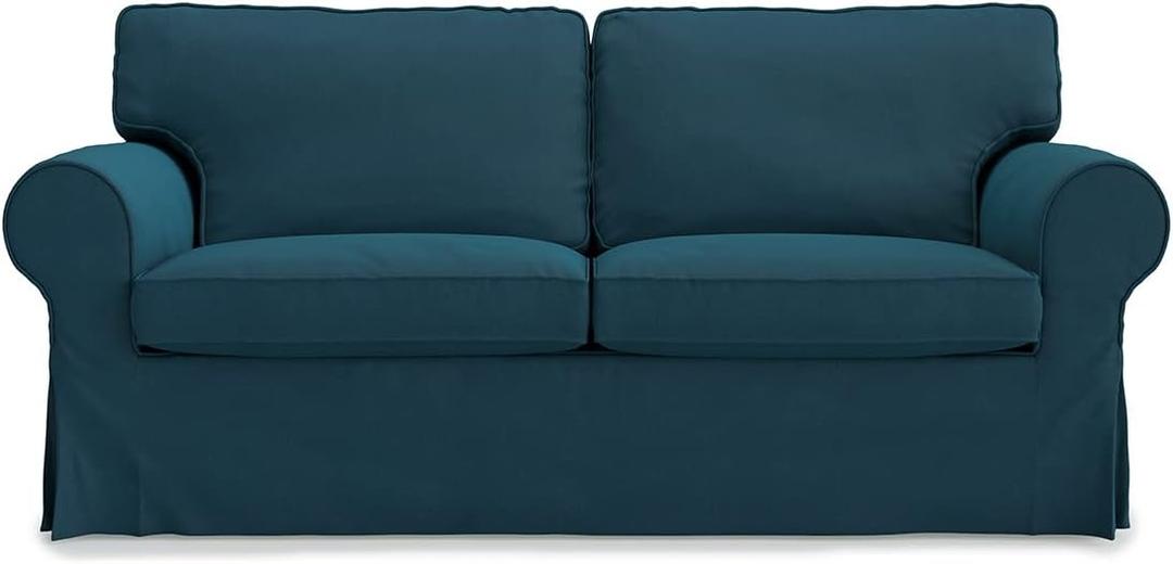 Ektorp Couch Cover Replacement for IKEA Ektorp Loveseat Cover, Ektorp Sofa Cover, Ektorp Cover Only!(Ektorp Loverseat Sofa Cover-Dark Ocean)