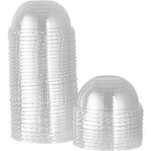 LIDS ONLY: Dome-Shaped Lids, 50 Transparent Plastic Lids For 5 Ounce Coppetta To Go Cups - Cups Sold Separately, Disposable, Clear Plastic Dessert Cups Lids, For Dessert Takeaways- Restaurantware