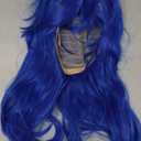 Akstore 28 inch Fashion Wigs Long Wavy Curly Hair Cosplay Wig (Blue)