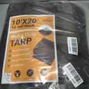 Winpull Tarp 10x20FT, 16 Mil Heavy Duty Large Tarps, Waterproof Tarp with Brass Grommets and Reinforced Edges, UV Resistant, Tear&Fade Resistant Poly Tarp for Outdoor Camping Pool Car Tent