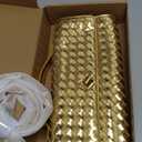 Joryin Woven Purse for Women Evening Clutch Woven Leather Handbags Crossbody Bag Purse Formal Evening Bag, Vegan Leather