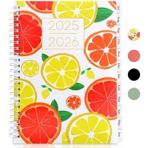 Planner 2025-2026,Academic Year Weekly and Monthly Calender Planner, July 2025 - June 2026,Spiral Notebook A5 (6.3" x 8.5") Perfect for Teacher, Student,Office,School Supplies (Oranger), 4Pack