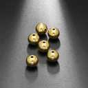 CNONE 310Pcs 18K Gold Filled Spacer Beads for Jewelry Bracelets Making,Round Bracelet Beads,Small Ball Gold Filled Beads for Bracelet Necklace Jewelry Bulk Handmade Supply (6mm)