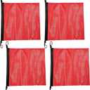 Oversize Load Signs for Trucks, Red Flag for Truck Loads, 4 Pack Heavy Duty Mesh Wide Load Banner,