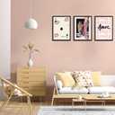 Trendy Leopard Wall Art Set of 3, Pink Preppy Y2K Cheetah Prints Wall Decor Paintings, Funky Lucky Girl Amore Aesthetic Posters Pictures for Living Room Bedroom Dorm Decor 16x24 Inch Wood Framed, 24L" x 16W"