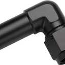 10AN Female to 3/4 Barb 90 Degree Hose Fitting Adapter Swivel Aluminum Black