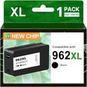 962XL Black Ink Cartridge Replacement for HP Printer Ink 962XL for HP 962 XL Black Ink with Latest Chip for HP OfficeJet Pro 9010 9020 9015 9018 9025