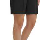 baleaf Women's 7 Inch Shorts Long with Zipper Pockets Bermuda High Waisted Athletic Short Walking Dressy Casual Loose Medium