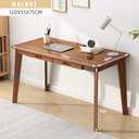 IOTXY Solid Wood Writing Desk - Home Office Workbench Desk with Drawer, Laptop Computer Work Study Table, 120CM