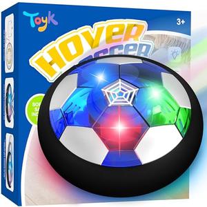 Hover Soccer Ball Boy Toy, Air Powered Floating Hover Soccers with LED Light, Kids Training Soccer Ball Indoor Outdoor Game, Birthday Gifts for Age 3 4 5 6 7 8-10 Years Old Boys Girls