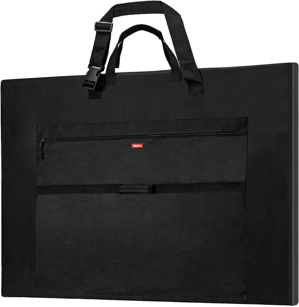 Nicpro Light Weight Art Portfolio Bag, 32 x 42 Inches Waterproof Art Portfolio Case with Shoulder & Handle Carry, for Artwork, Poster, Sketch Drawing, Canvas, Photography, Solar Panel Storage