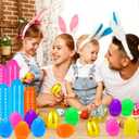300 PCS Easter EggsPlastic 2.4" Bright Colorful Eggs with Golden Eggs, Easter Egg Fillers for Easter Egg Hunt Candy Filling Party Decorations and Kids Gifts