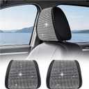 2PCS Bling Car Headrest Covers with Rhinestone,Stylish Car Headrest Covers for Cars Decorations & Protection,Universal Head Rest Cover Cars Accessories for Most Vehicles (Diamond Style)