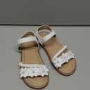 GINFIVE Toddler Girls Sandals Little Girls Kids Summer Shoes Toddler Sandals (Gn04-white)