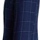 Boys Suit Ring Bearer Outfit 4 Pieces Kids Formal Wedding Suits Set Plaid Striped Blazer Vest Pants Blue (170/14yrs)