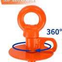 15'' Dog Tie Out Stake for Large Dogs up to 220lbs Heavy Duty Screw-in Dog Stakes for Yard, Beach Camping Outside Ground Stakes for Dog Cable, Leashes, Dog Ground Anchor with 360 Swivel