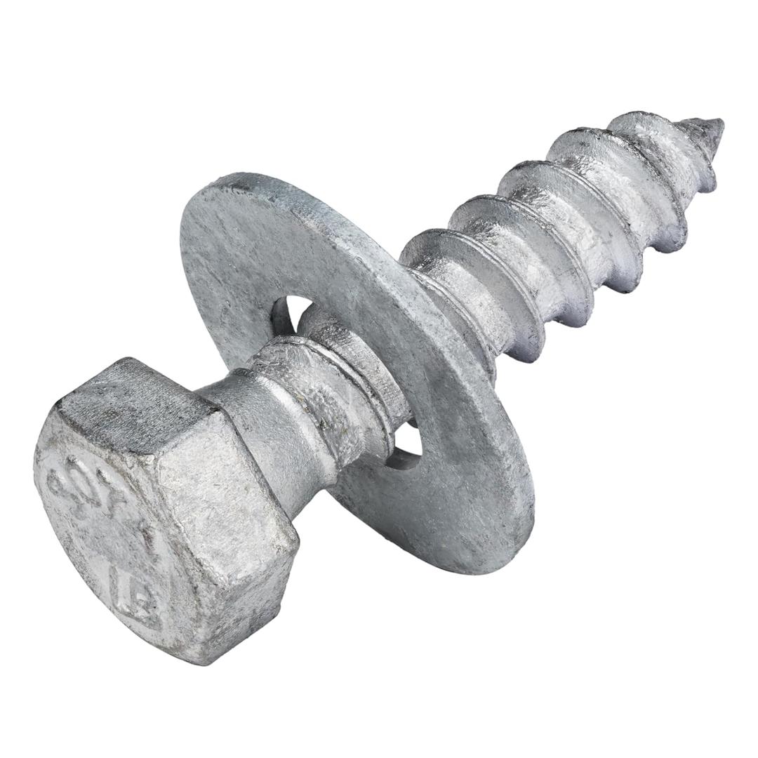 3/8 x 1-1/2 (50 Pack) Lag Screw Kit, 50 Screws and 50 washers, Hot Dip Galvanized, Meets ASME B18.2.1 Industrial/Commercial Grade by Makers Bolt